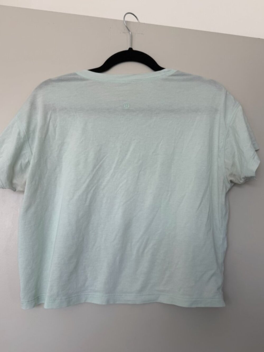 Women’s Relaxed Crewneck Tee in Light Mint - Picture 2 of 2